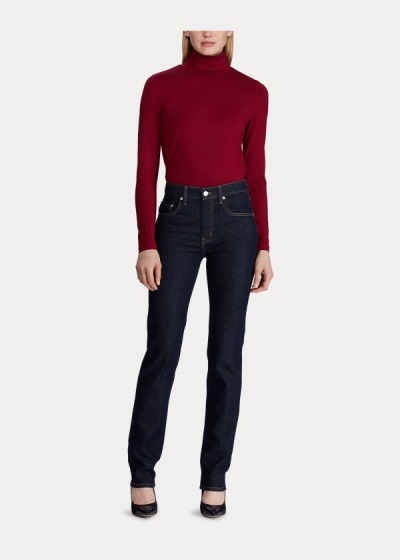 Playeras Ralph Lauren Mujer Rojos Oscuro - Jersey Turtleneck - ARDTZ2015